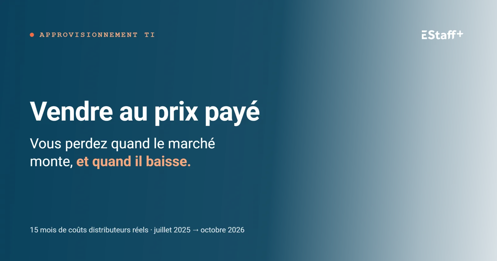 Vendre au prix payé : vous perdez quand le marché monte, et quand il baisse
